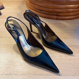 Vintage Black Patent Dolce & Gabbana Slingbacks EU37